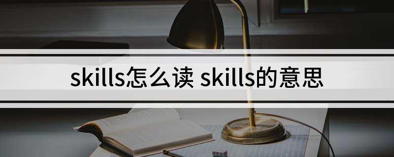skills怎么读 skills的意思